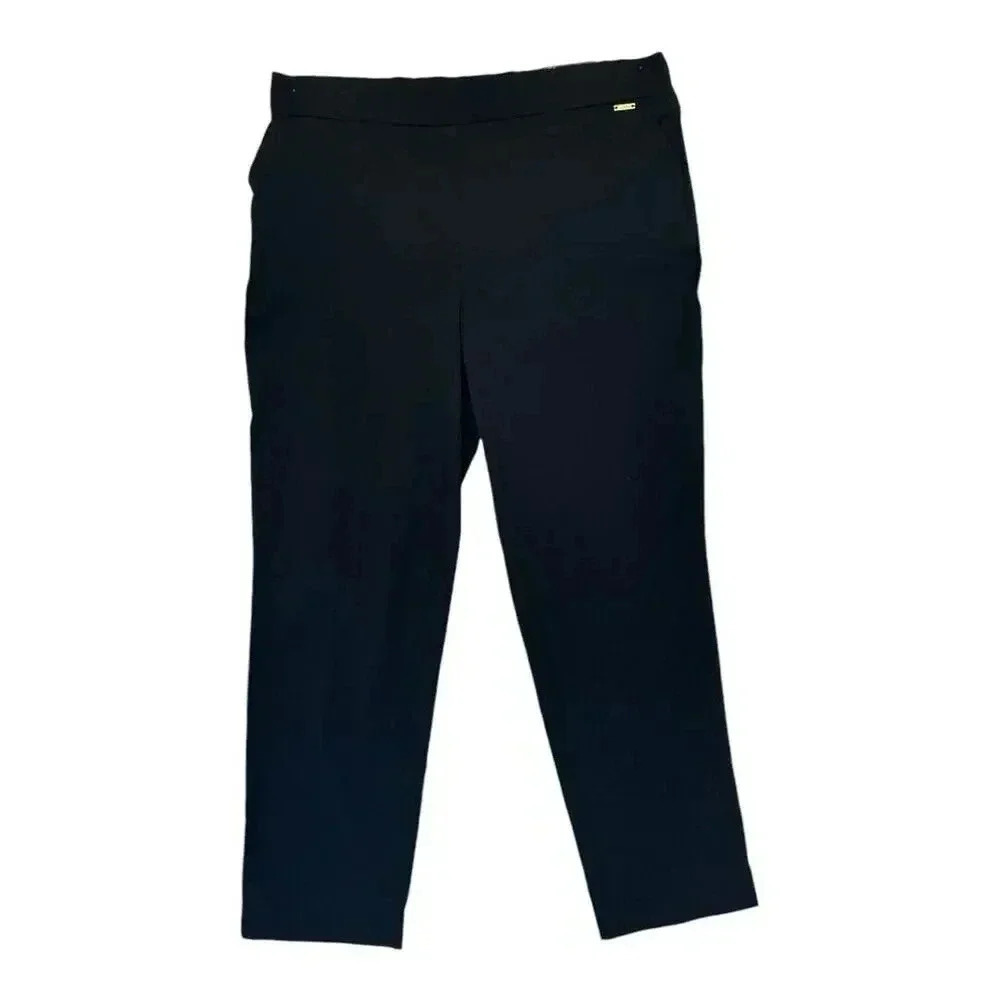 Jones New York Signature Womens Stretch Trousers Dress Pants Size Xl Black